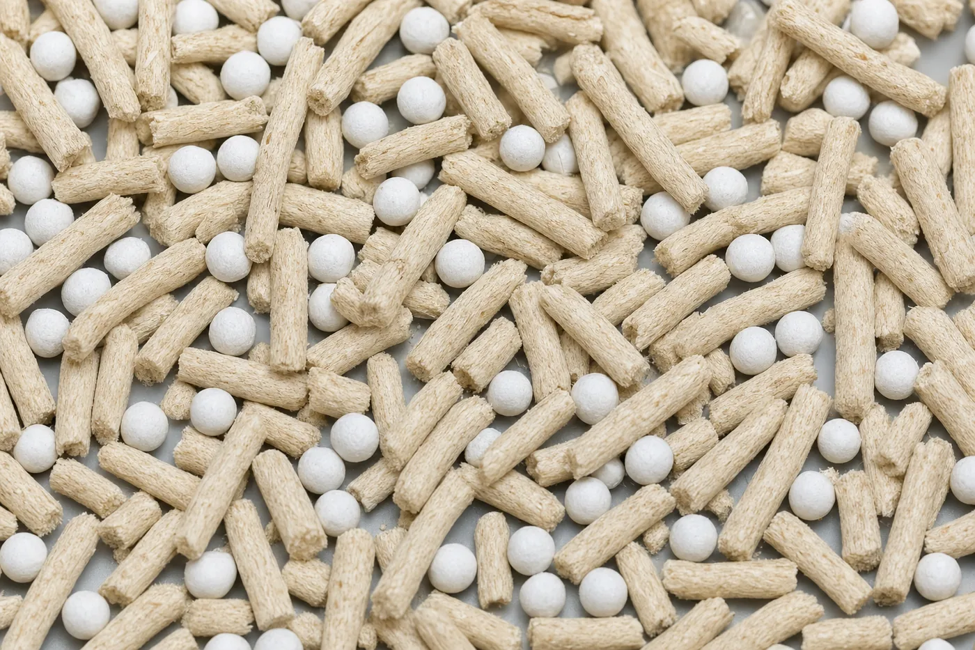 手掌上的木薯混和砂顆粒特寫